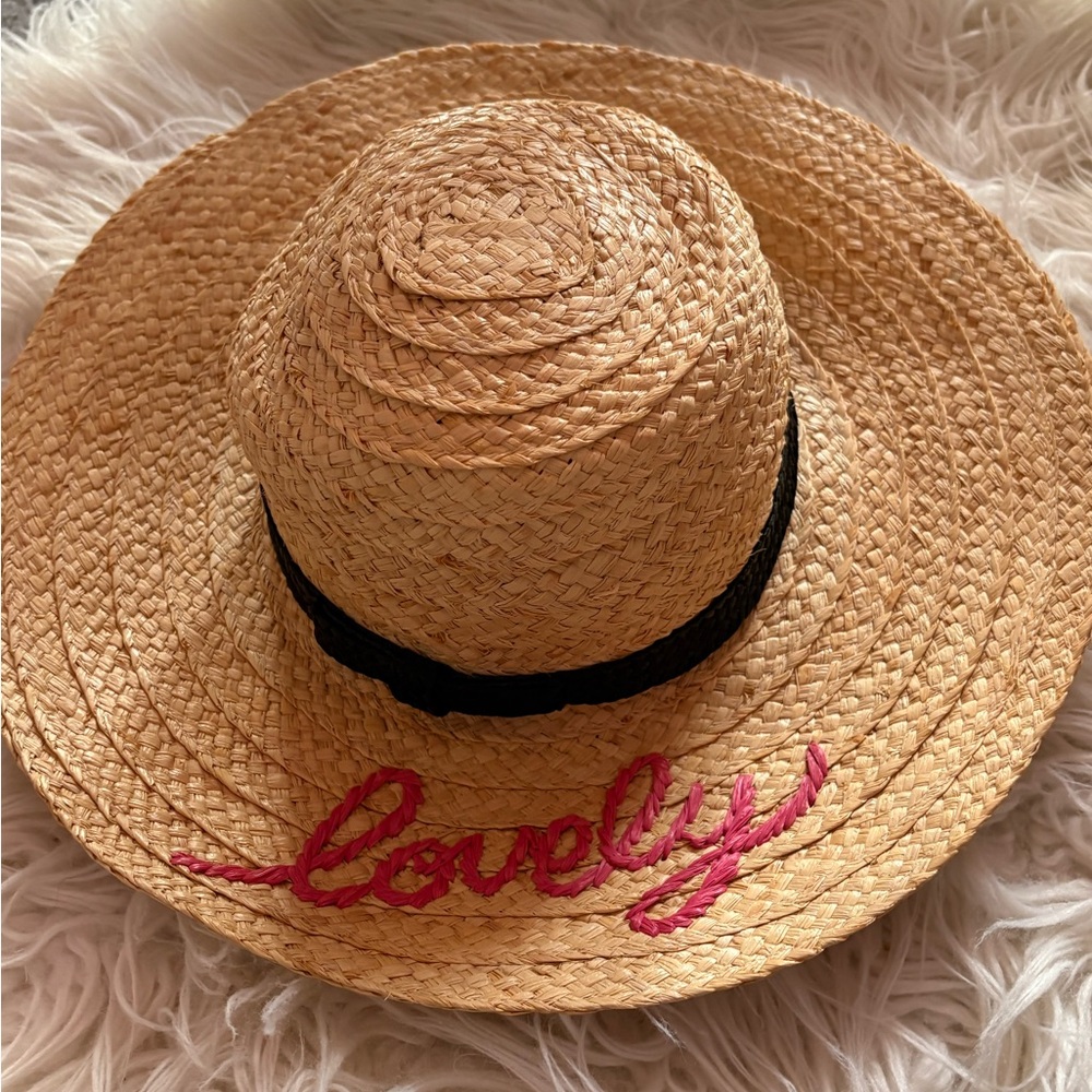 Kate Spade New York "Lovely" Straw Sun Hat